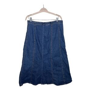 Y2K Flare Denim Midi Maxi Skirt 34
